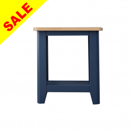 Blue Painted Lamp Table with Oak